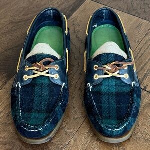 Sperry Topsider Wool Plaid Boat Shoes